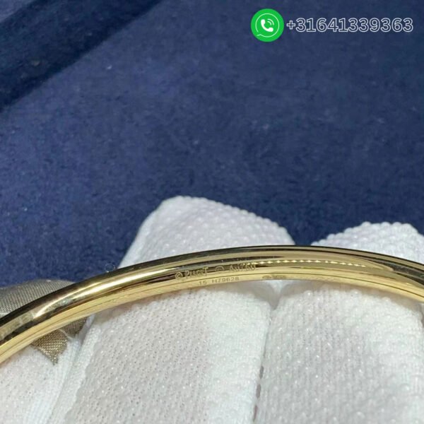 18K Yellow Gold Piaget Possession Open Bangle Bracelet G36PD400 - Image 4