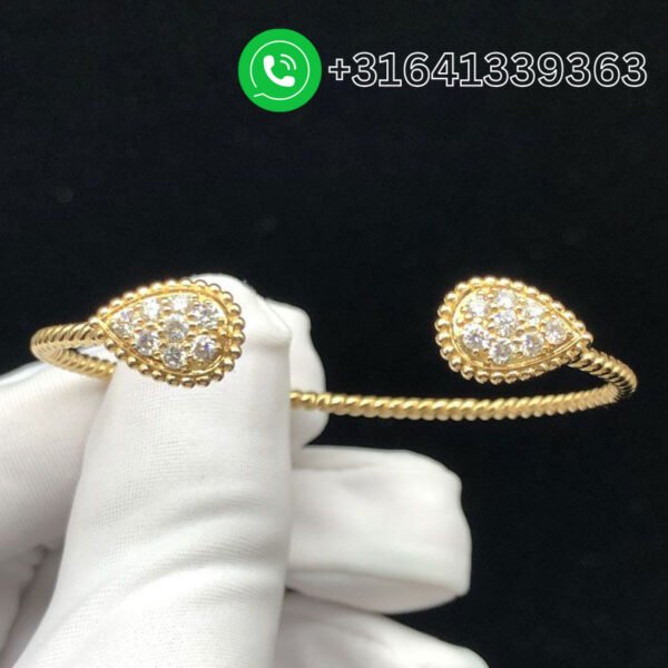 Boucheron 18k Yellow Gold Diamond Serpent Bohème S Motifs Bracelet JBT00817 - Image 6