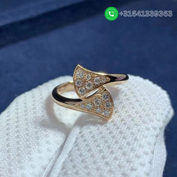 Bulgari DIVAS’ DREAM 18K Rose Gold Diamond Ring - Image 3