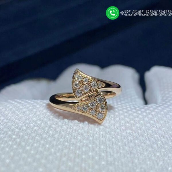 Bulgari DIVAS’ DREAM 18K Rose Gold Diamond Ring - Image 4