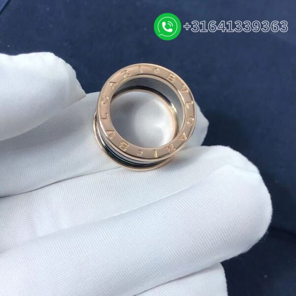 Bulgari B.zero1 four-band ring with 18 kt rose gold black ceramic Ref.: 345846 - Image 5