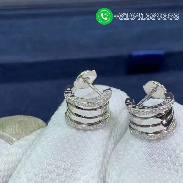 Bvlgari B.ZERO1 18K White Gold Diamond Earrings OR857975