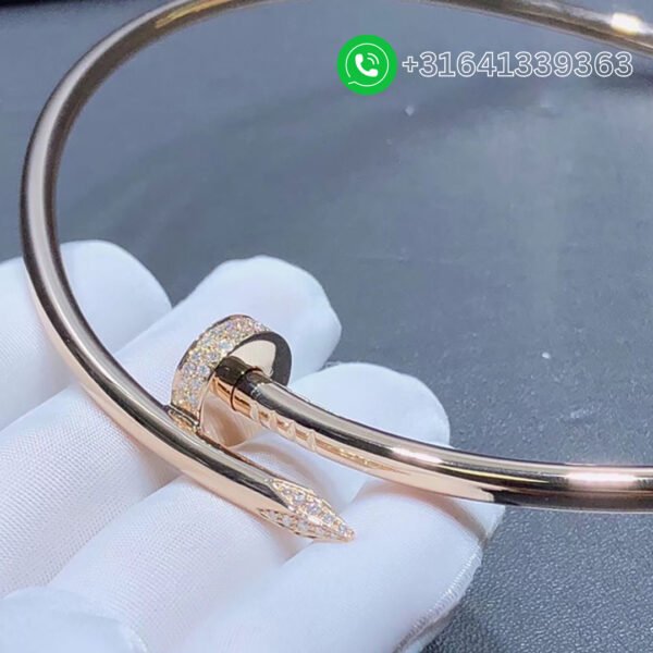 Cartier 18k Rose Gold Large Model Juste un Clou XL Model Diamond Nail Necklace N7424243 - Image 4
