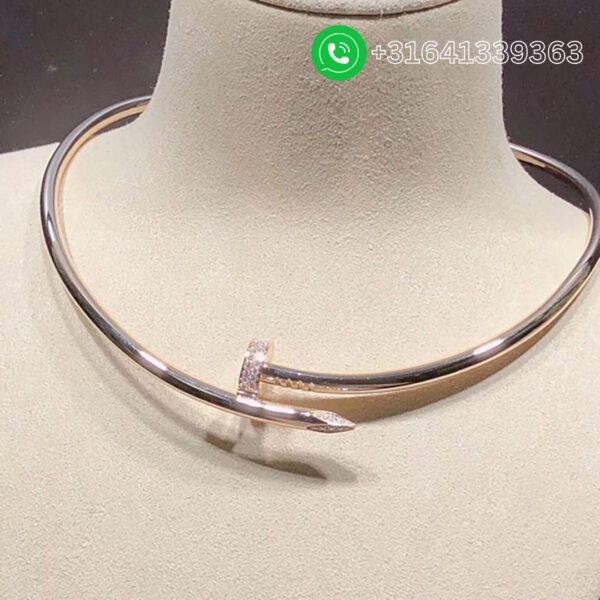 Cartier 18k Rose Gold Large Model Juste un Clou XL Model Diamond Nail Necklace N7424243 - Image 5