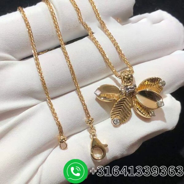 Cartier 18k Yellow Gold Diamond Grain de Café Necklace B7224965 - Image 3