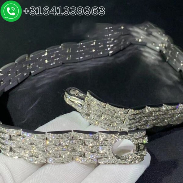 Cartier Full Pave Diamonds 18k White Gold 5-Row Agrafe High Jewellery Necklace H7000479 - Image 2