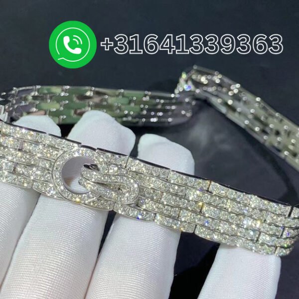 Cartier Full Pave Diamonds 18k White Gold 5-Row Agrafe High Jewellery Necklace H7000479 - Image 3
