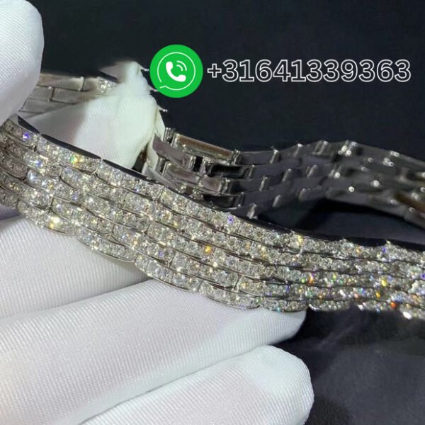 Cartier Full Pave Diamonds 18k White Gold 5-Row Agrafe High Jewellery Necklace H7000479 - Image 4