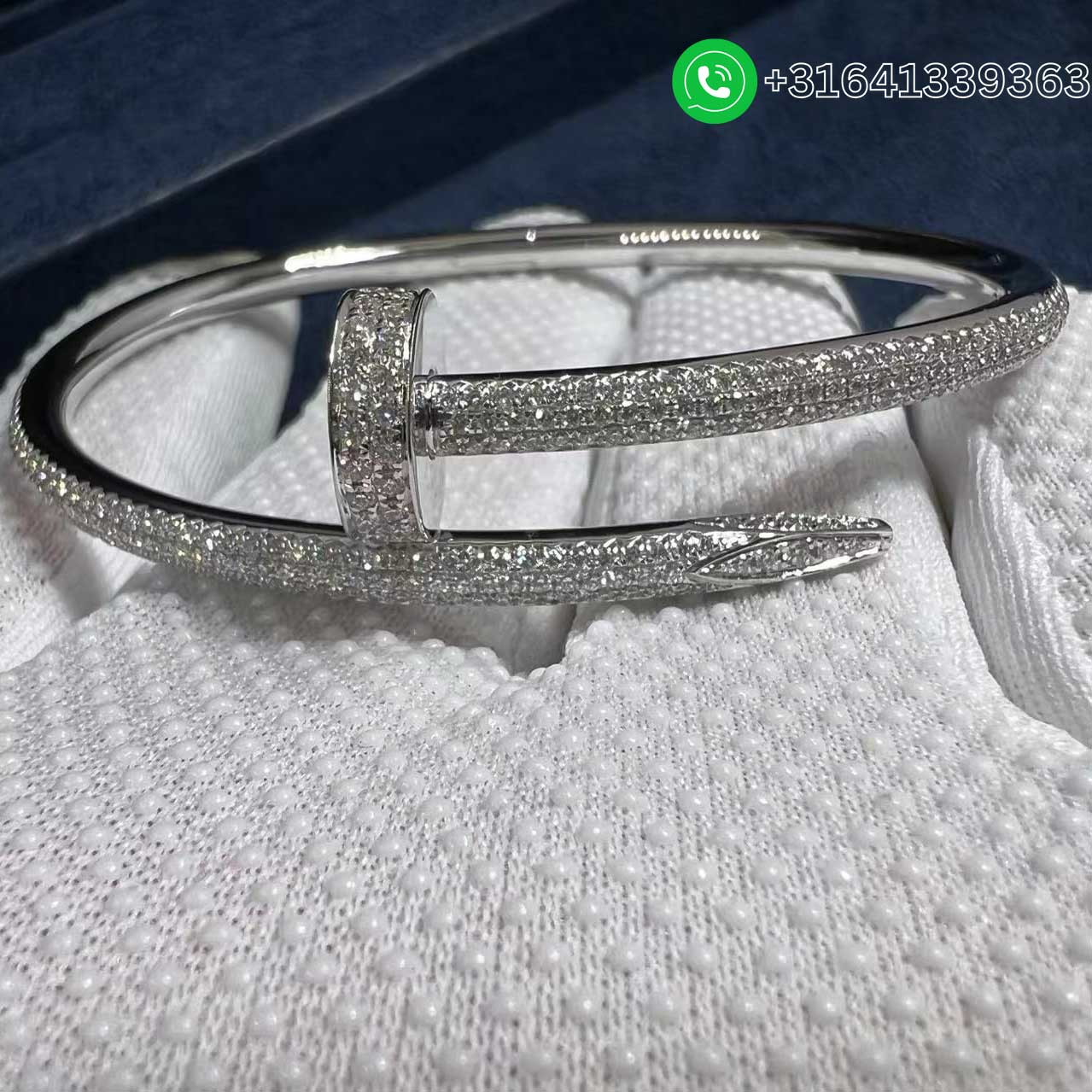 Cartier-Classic-18K-White-Gold-Diamond-Juste-Un-Clou-Bracelet-N6707317-2