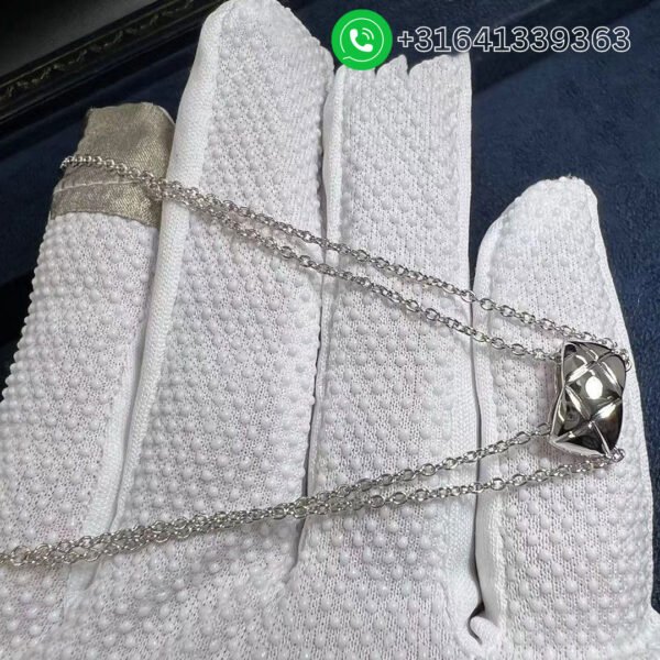 Chanel Coco Crush Necklace Quilted Motif 18k White Gold