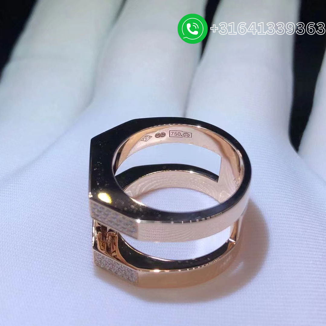 Messika 18k Rose Gold Move Pei Pavé Ring - Image 8