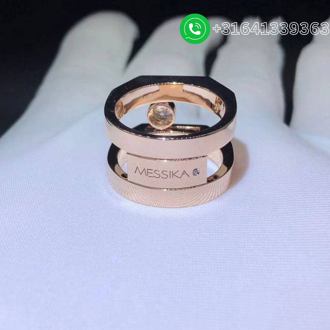 Messika 18k Rose Gold Move Pei Pavé Ring - Image 6