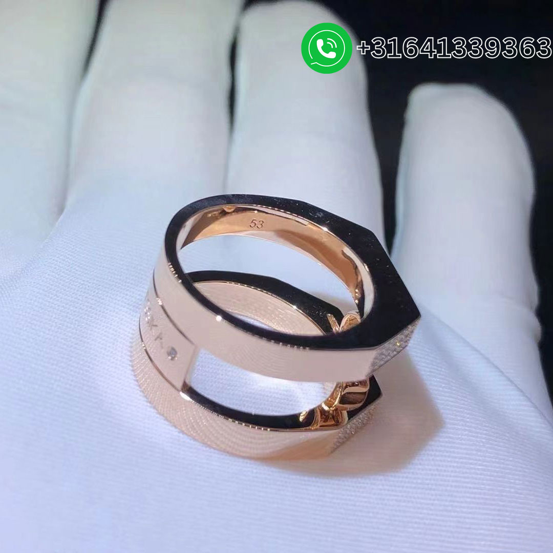 Messika 18k Rose Gold Move Pei Pavé Ring - Image 2