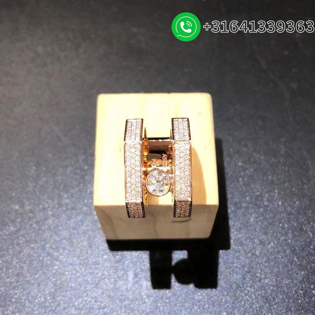 Messika 18k Rose Gold Move Pei Pavé Ring - Image 5