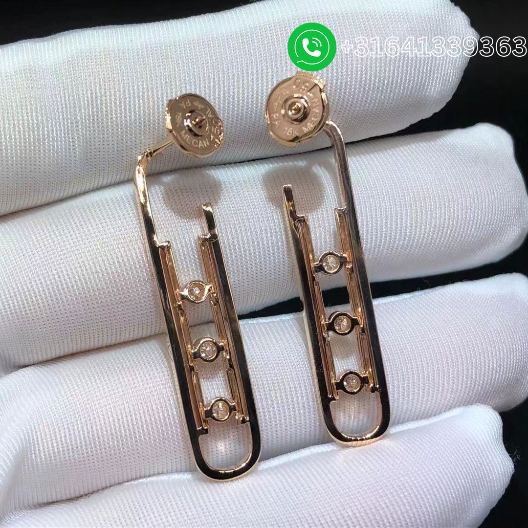 Messika Boucles d’oreilles Move 10th PM Pink Gold Diamond Earrings 10811-PG - Image 5