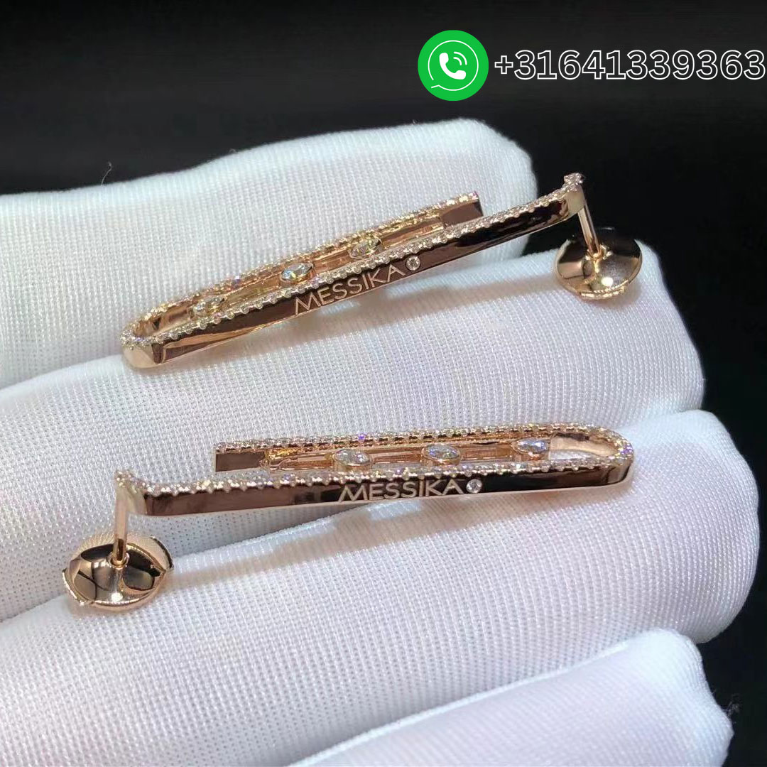 Messika Boucles d’oreilles Move 10th PM Pink Gold Diamond Earrings 10811-PG - Image 2