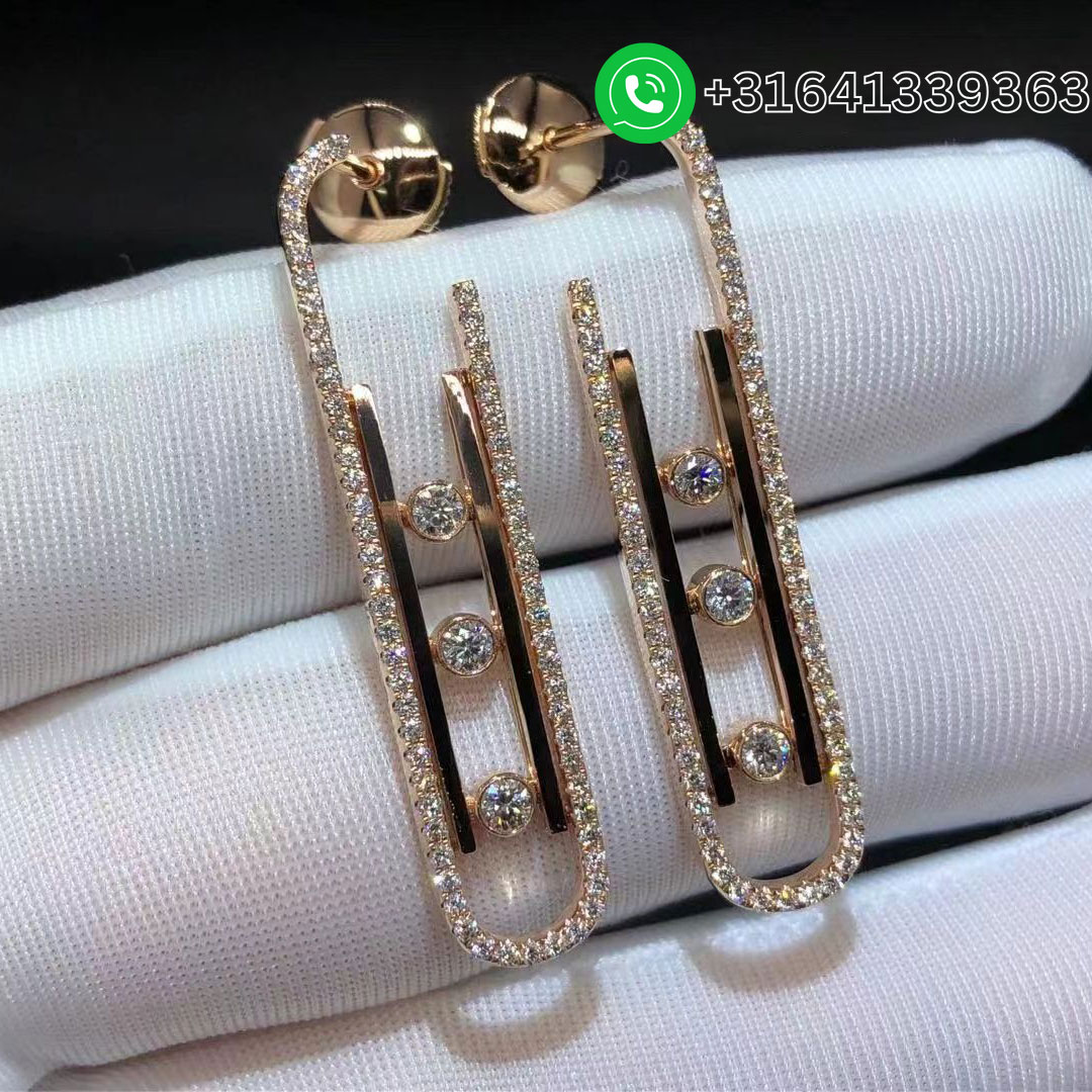 Messika Boucles d’oreilles Move 10th PM Pink Gold Diamond Earrings 10811-PG - Image 3