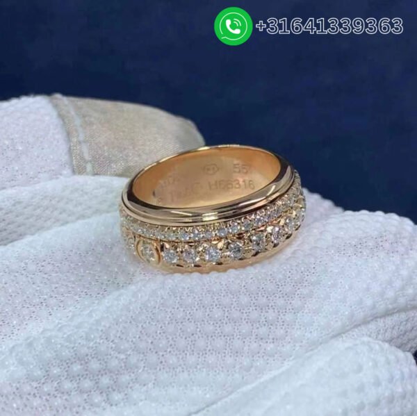 Piaget Possession 18K Rose Gold Diamonds Ring G34P1D00 - Image 5