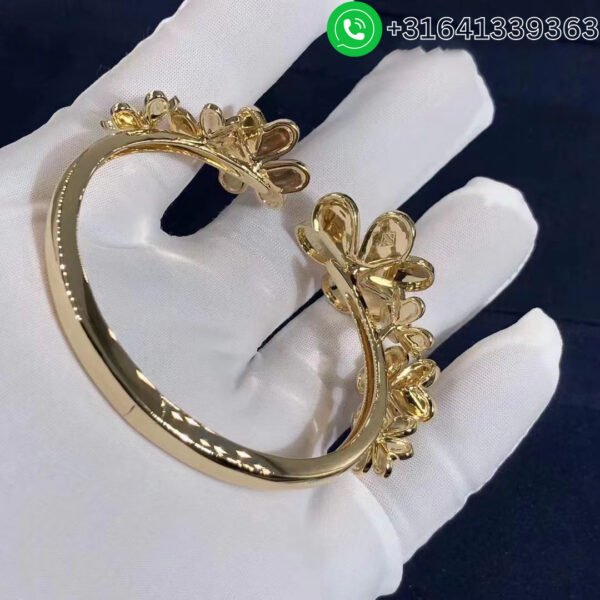 Van Cleef & Arpels Frivole 7 Flowers 18K Yellow Gold Diamond Bracelet VCARP6L200 - Image 3