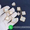 Van Cleef & Arpels 18K Yellow Gold Mother of Pearl Magic Alhambra 4 Motif Earrings VCARD78900 - Image 5