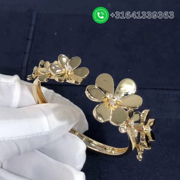 Van Cleef & Arpels Frivole 7 Flowers 18K Yellow Gold Diamond Bracelet VCARP6L200